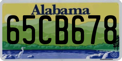 AL license plate 65CB678