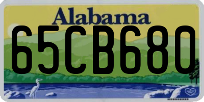 AL license plate 65CB680