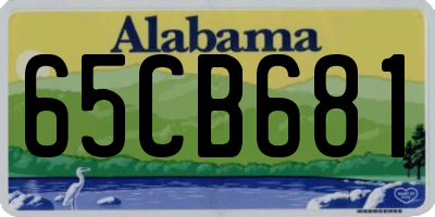 AL license plate 65CB681