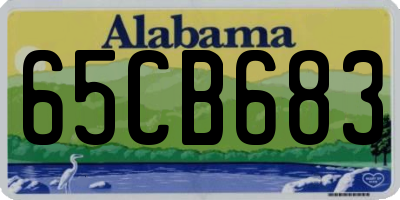 AL license plate 65CB683