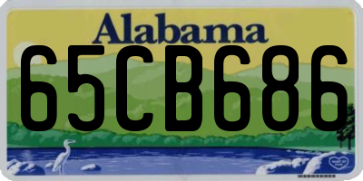 AL license plate 65CB686