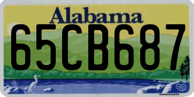 AL license plate 65CB687
