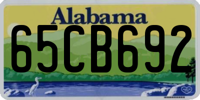 AL license plate 65CB692