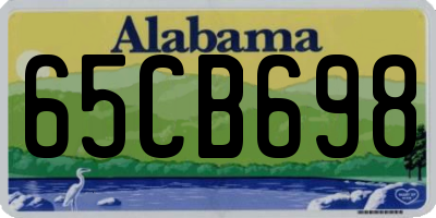AL license plate 65CB698