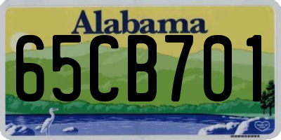 AL license plate 65CB701