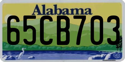 AL license plate 65CB703