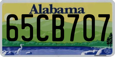 AL license plate 65CB707
