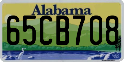 AL license plate 65CB708