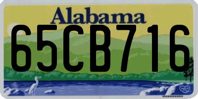 AL license plate 65CB716