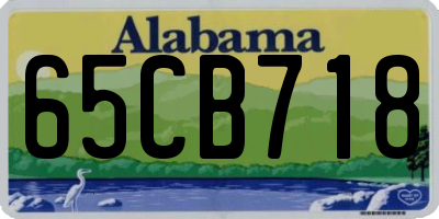 AL license plate 65CB718