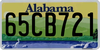 AL license plate 65CB721