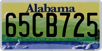 AL license plate 65CB725