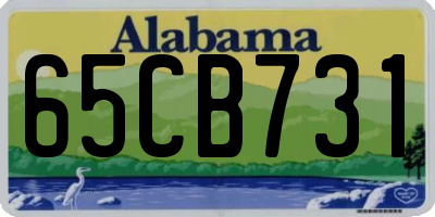 AL license plate 65CB731