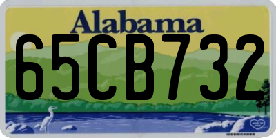 AL license plate 65CB732