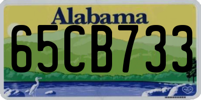 AL license plate 65CB733