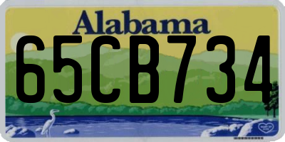 AL license plate 65CB734