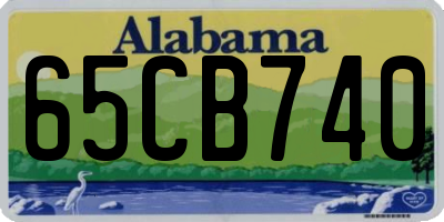 AL license plate 65CB740