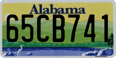 AL license plate 65CB741