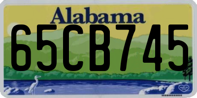 AL license plate 65CB745