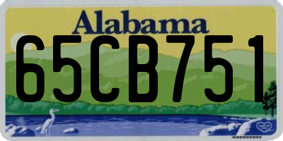 AL license plate 65CB751