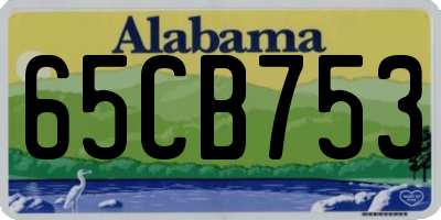 AL license plate 65CB753
