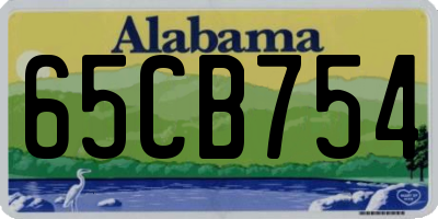 AL license plate 65CB754