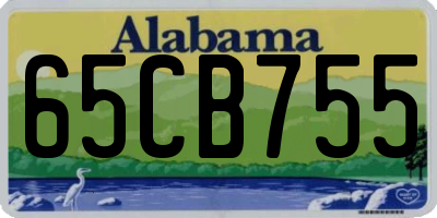 AL license plate 65CB755