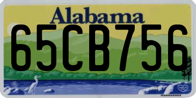 AL license plate 65CB756