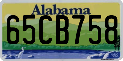 AL license plate 65CB758