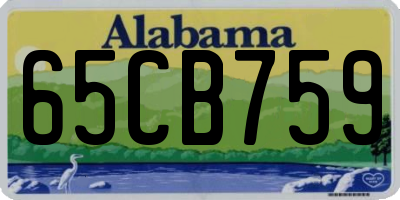 AL license plate 65CB759
