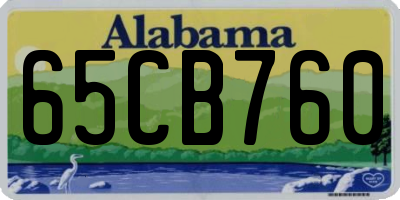 AL license plate 65CB760