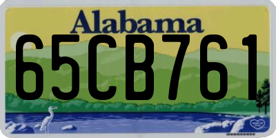 AL license plate 65CB761