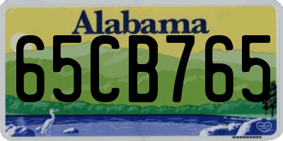 AL license plate 65CB765
