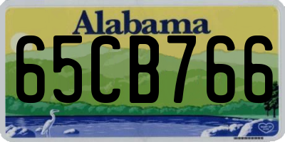 AL license plate 65CB766