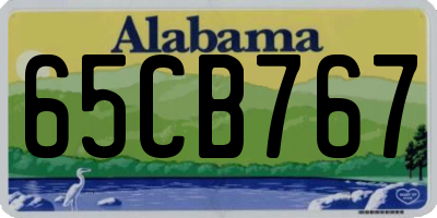 AL license plate 65CB767