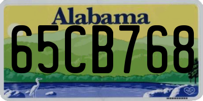 AL license plate 65CB768