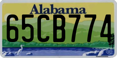 AL license plate 65CB774