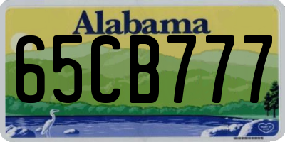 AL license plate 65CB777