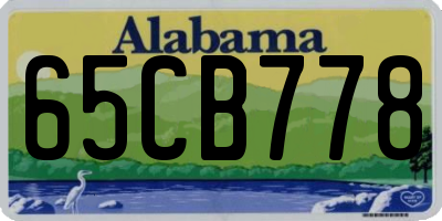 AL license plate 65CB778