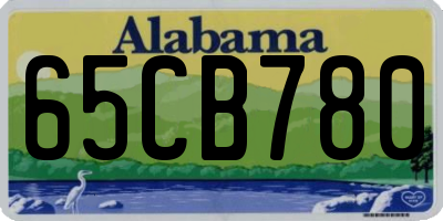 AL license plate 65CB780