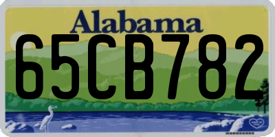 AL license plate 65CB782