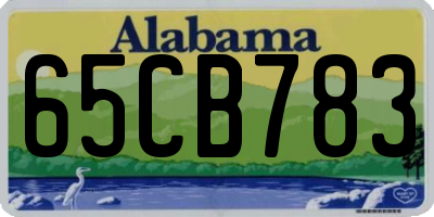 AL license plate 65CB783