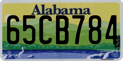 AL license plate 65CB784
