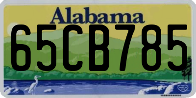 AL license plate 65CB785