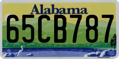 AL license plate 65CB787