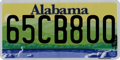 AL license plate 65CB800