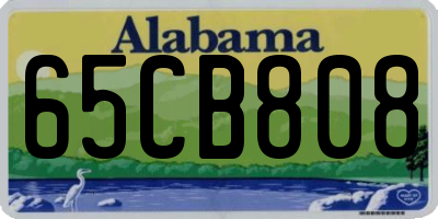 AL license plate 65CB808