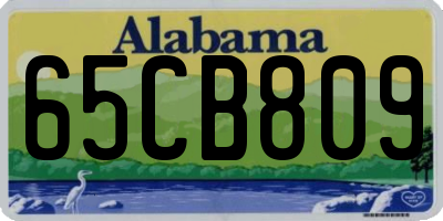 AL license plate 65CB809
