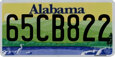 AL license plate 65CB822