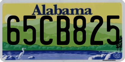 AL license plate 65CB825